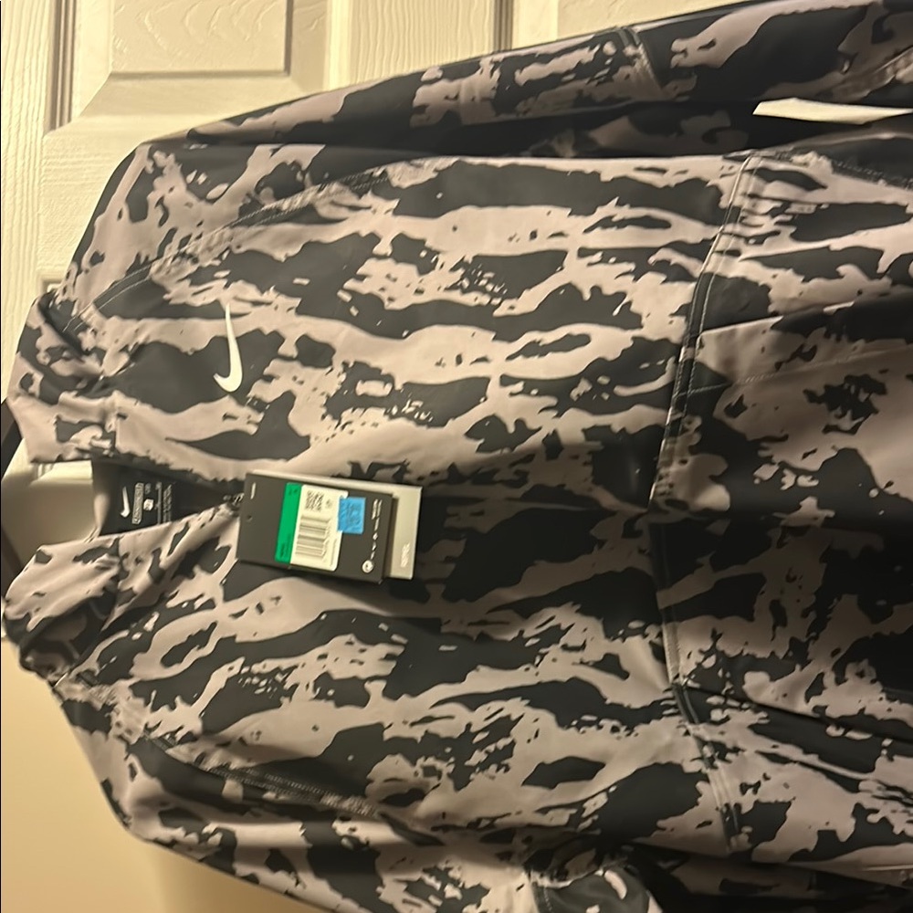 Nike Black and Gray Camo Hoodie